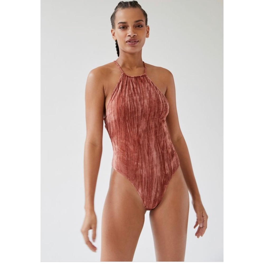 Urban outfitters velvet thong bodysuit